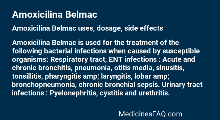Amoxicilina Belmac