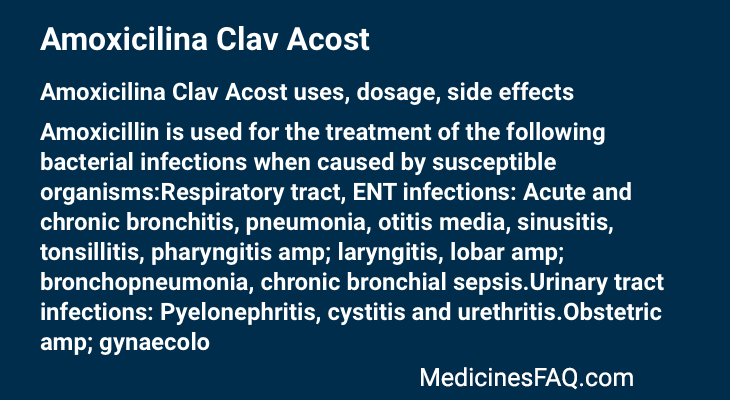 Amoxicilina Clav Acost