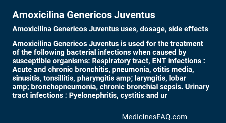 Amoxicilina Genericos Juventus