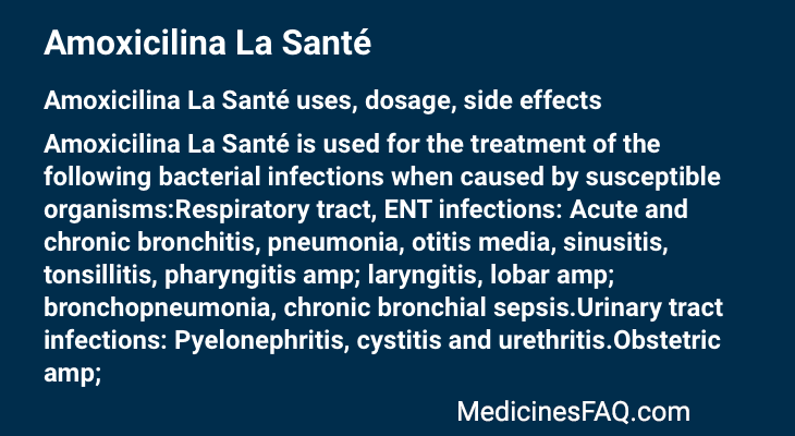 Amoxicilina La Santé