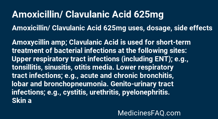 Amoxicillin/ Clavulanic Acid 625mg
