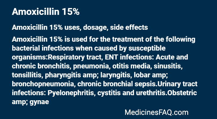 Amoxicillin 15%