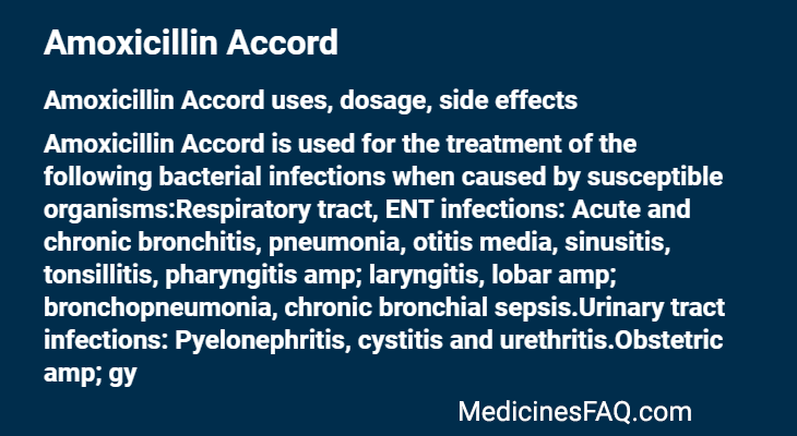 Amoxicillin Accord