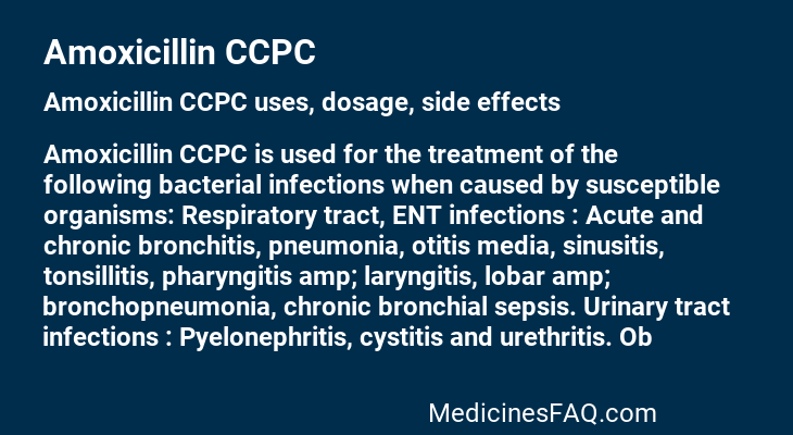 Amoxicillin CCPC