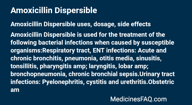 Amoxicillin Dispersible