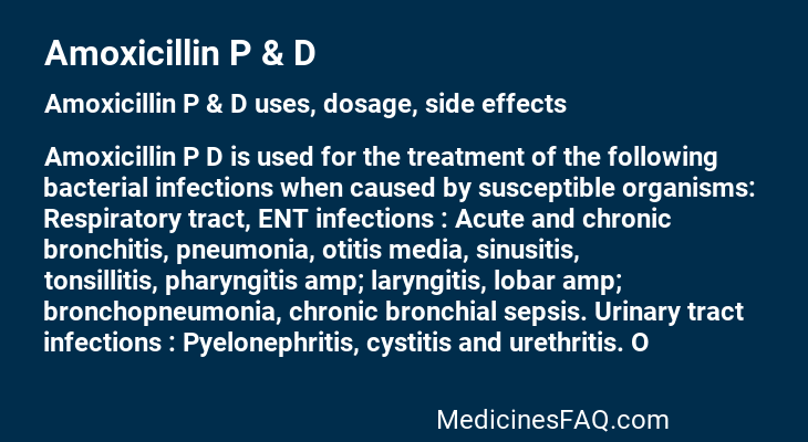Amoxicillin P & D