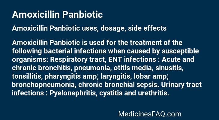 Amoxicillin Panbiotic