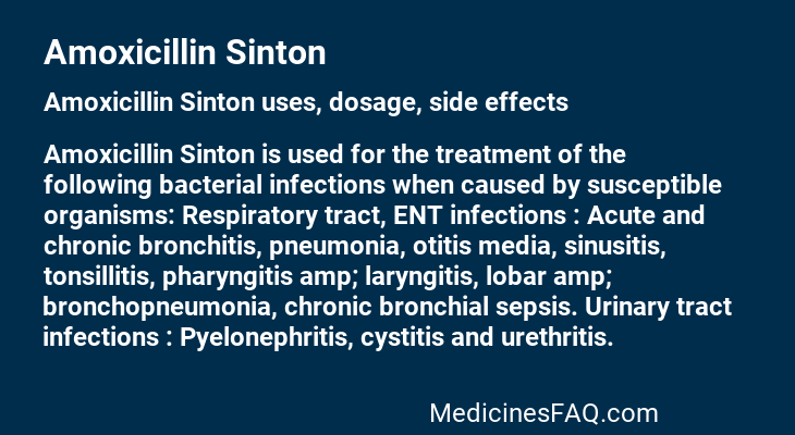 Amoxicillin Sinton