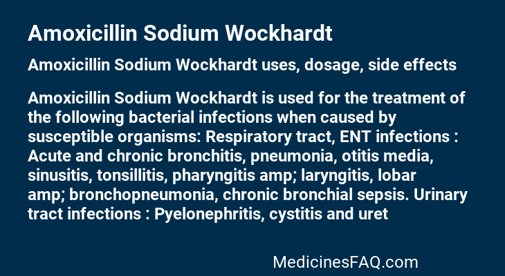 Amoxicillin Sodium Wockhardt