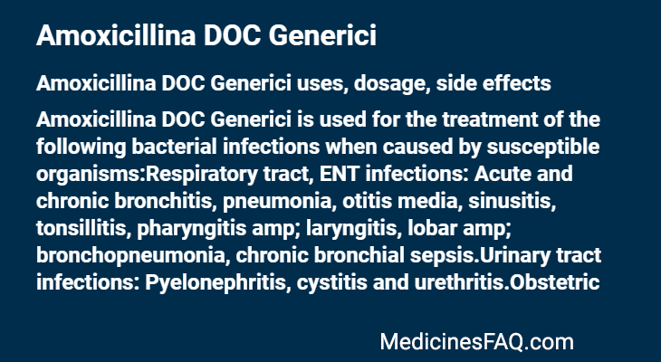 Amoxicillina DOC Generici