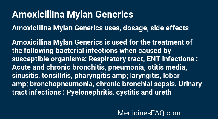 Amoxicillina Mylan Generics