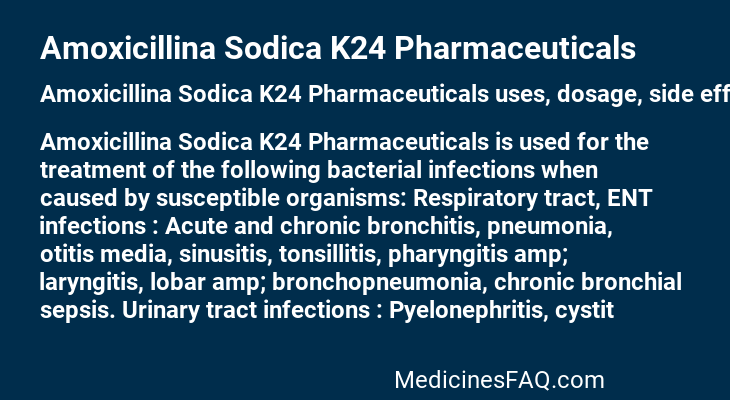 Amoxicillina Sodica K24 Pharmaceuticals