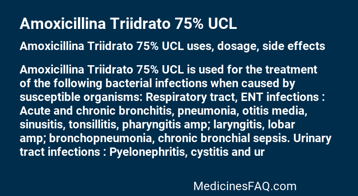 Amoxicillina Triidrato 75% UCL