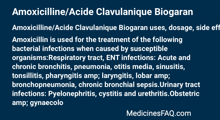 Amoxicilline/Acide Clavulanique Biogaran