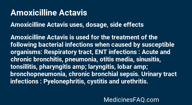 Amoxicilline Actavis