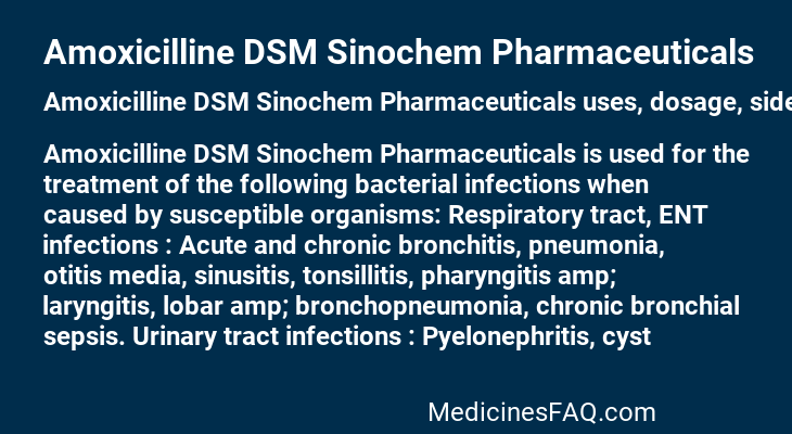 Amoxicilline DSM Sinochem Pharmaceuticals
