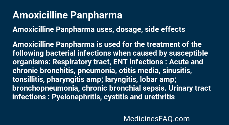 Amoxicilline Panpharma