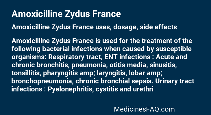 Amoxicilline Zydus France