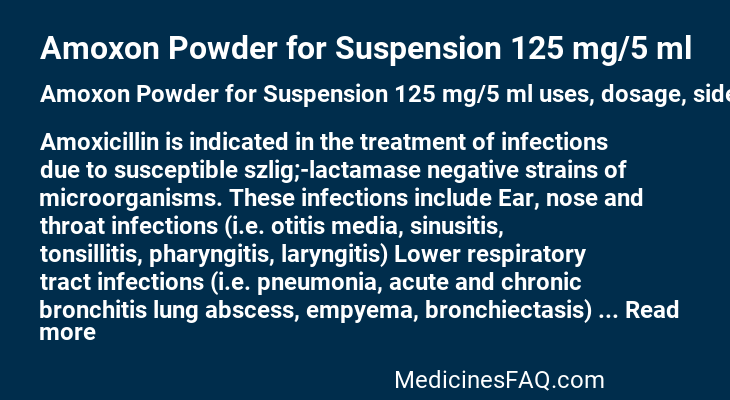 Amoxon Powder for Suspension 125 mg/5 ml