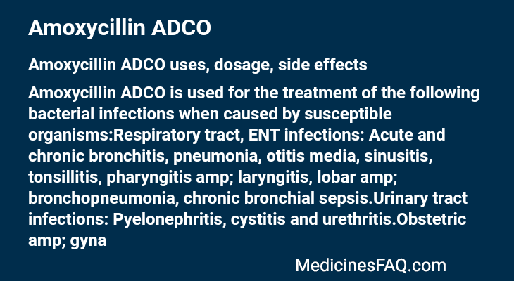 Amoxycillin ADCO