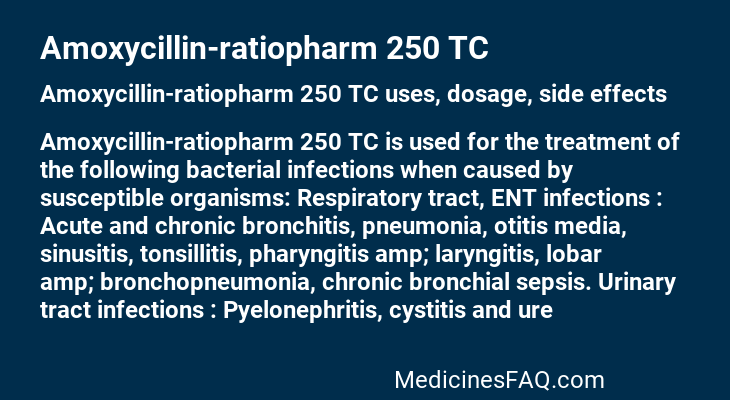 Amoxycillin-ratiopharm 250 TC
