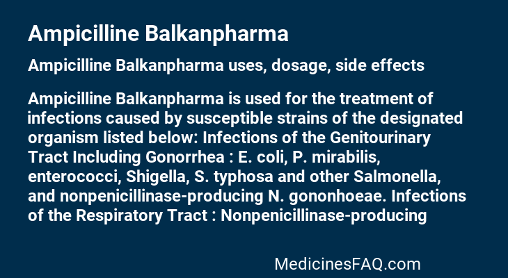 Ampicilline Balkanpharma