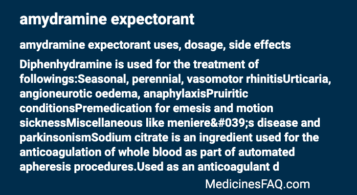 amydramine expectorant