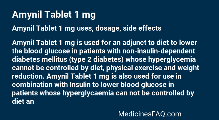 Amynil Tablet 1 mg