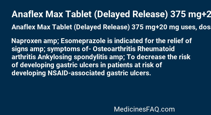 Anaflex Max Tablet (Delayed Release) 375 mg+20 mg