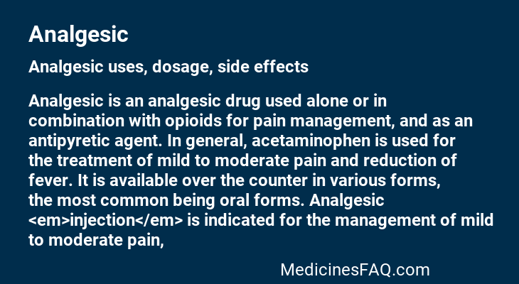 Analgesic