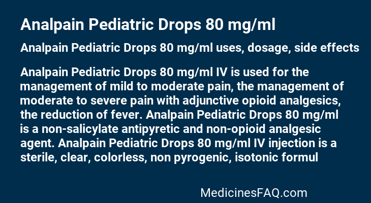 Analpain Pediatric Drops 80 mg/ml