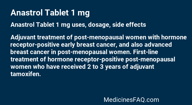 Anastrol Tablet 1 mg