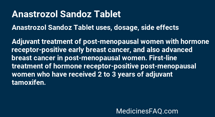 Anastrozol Sandoz Tablet