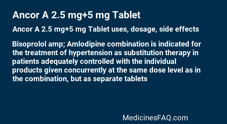 Ancor A 2.5 mg+5 mg Tablet