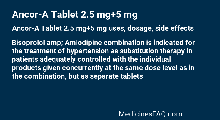 Ancor-A Tablet 2.5 mg+5 mg