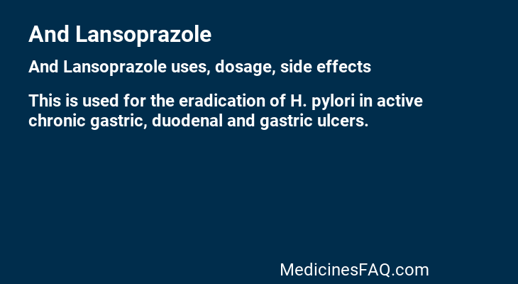 And Lansoprazole