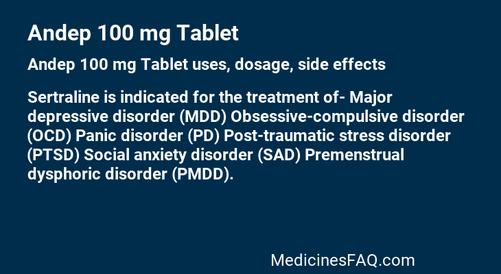 Andep 100 mg Tablet