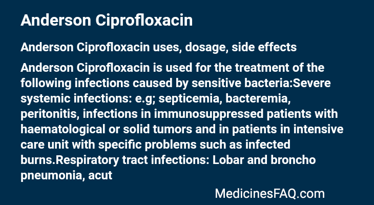 Anderson Ciprofloxacin