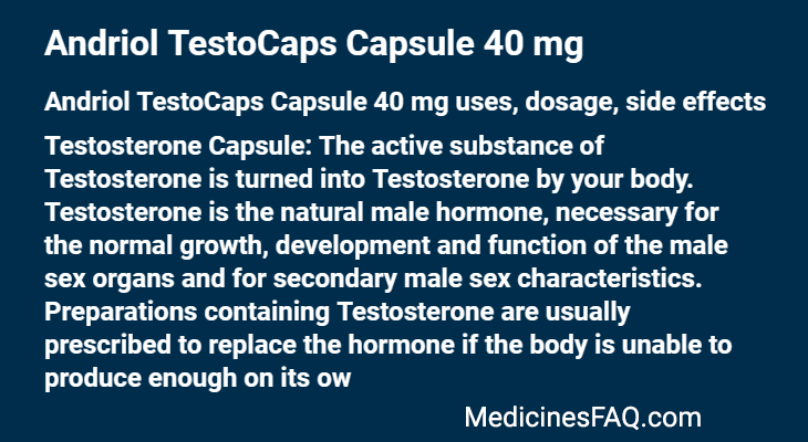 Andriol TestoCaps Capsule 40 mg