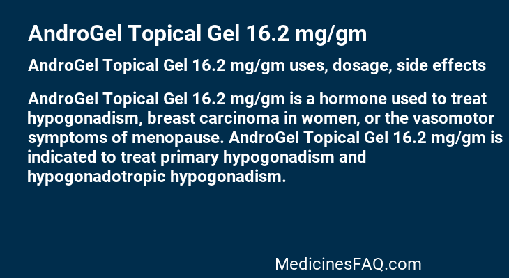 AndroGel Topical Gel 16.2 mg/gm