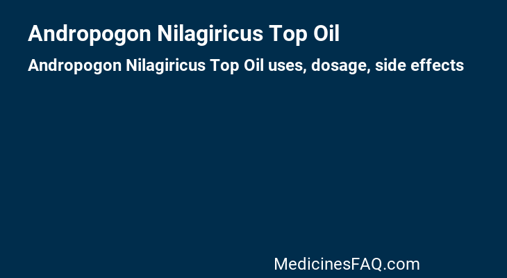 Andropogon Nilagiricus Top Oil