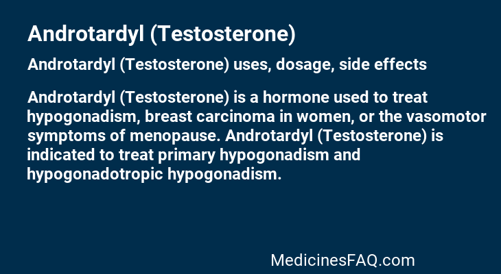 Androtardyl (Testosterone)