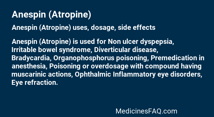 Anespin (Atropine)