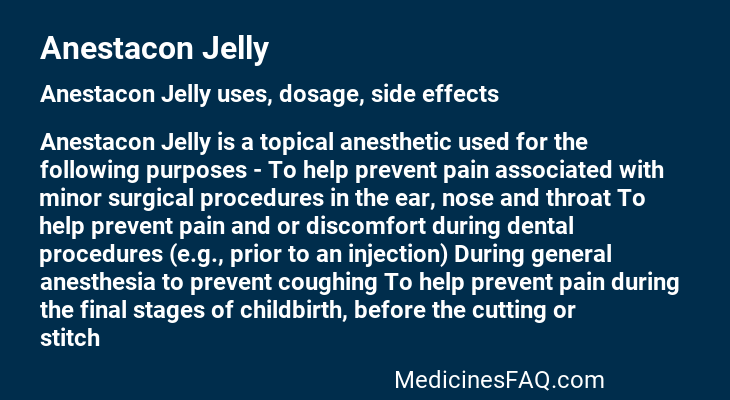 Anestacon Jelly