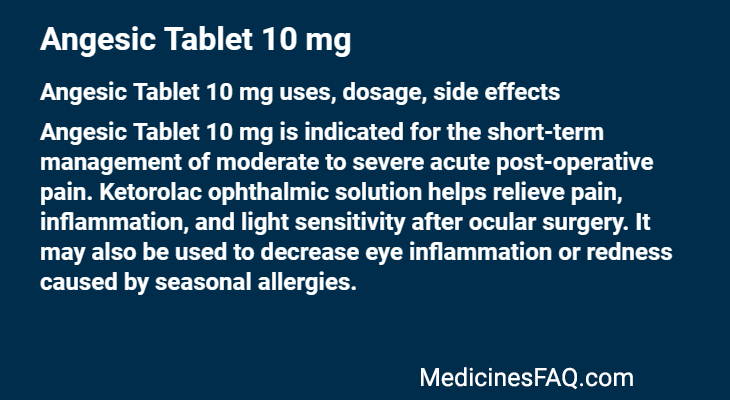 Angesic Tablet 10 mg