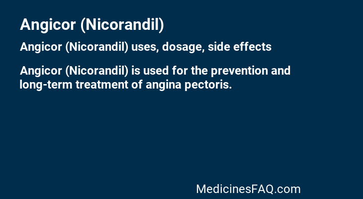 Angicor (Nicorandil)