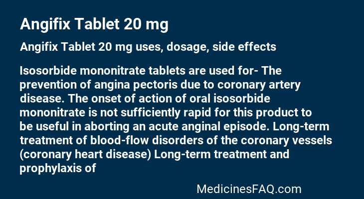 Angifix Tablet 20 mg