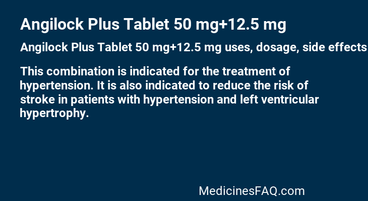 Angilock Plus Tablet 50 mg+12.5 mg