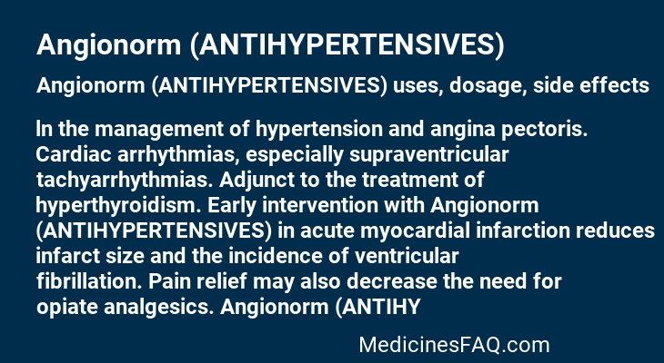 Angionorm (ANTIHYPERTENSIVES)
