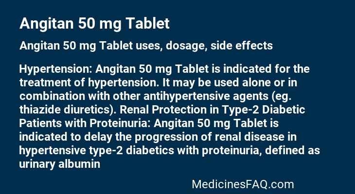 Angitan 50 mg Tablet